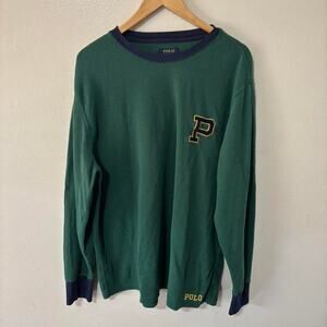 Polo Ralph Lauren Green Embroidered Preppy Thermal Shirt Size Men’s 2XL